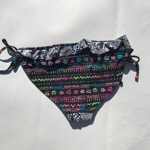 Vintage MUDD Ruffle Bikini Bottom Snake Print XL